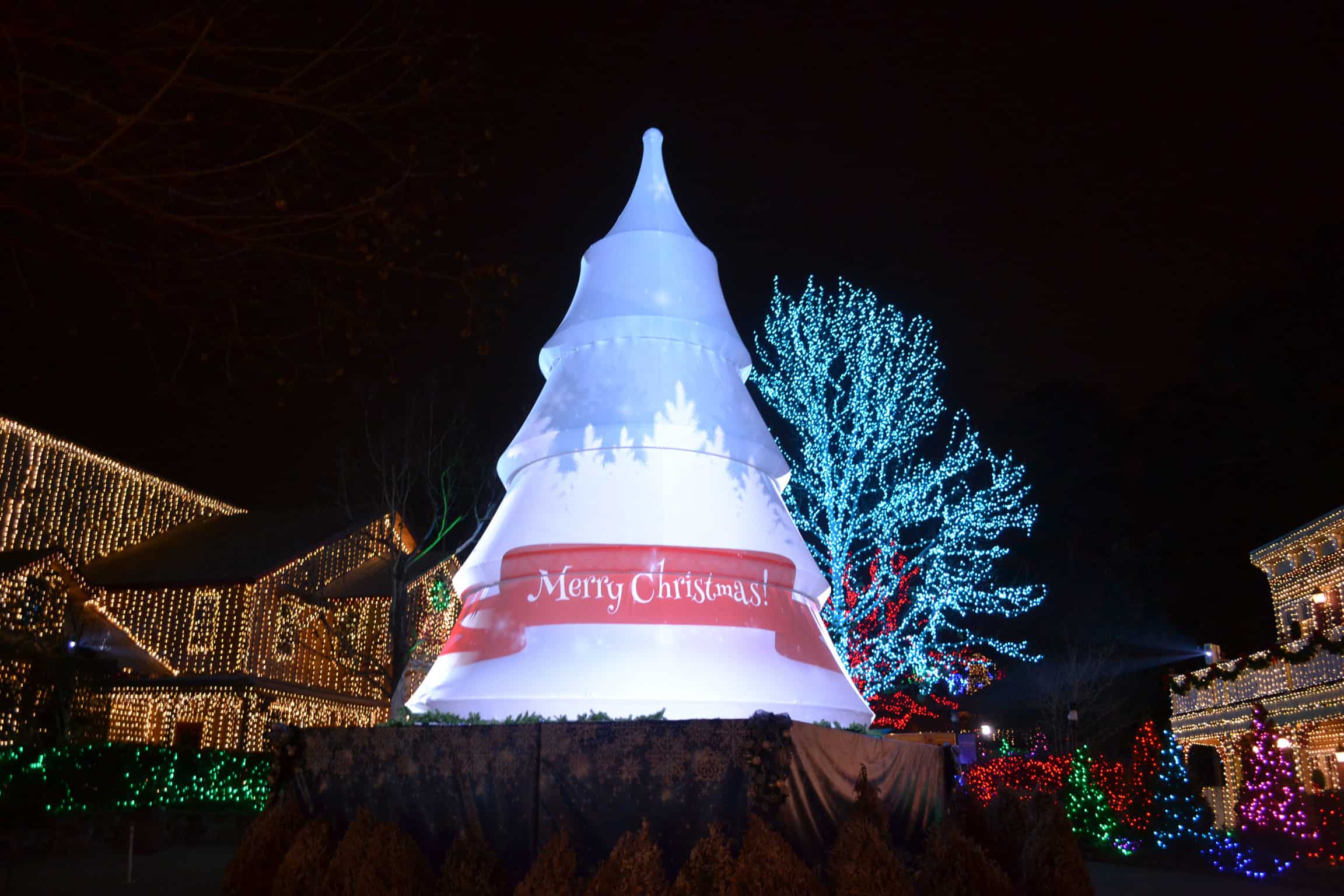 spandex christmas tree project