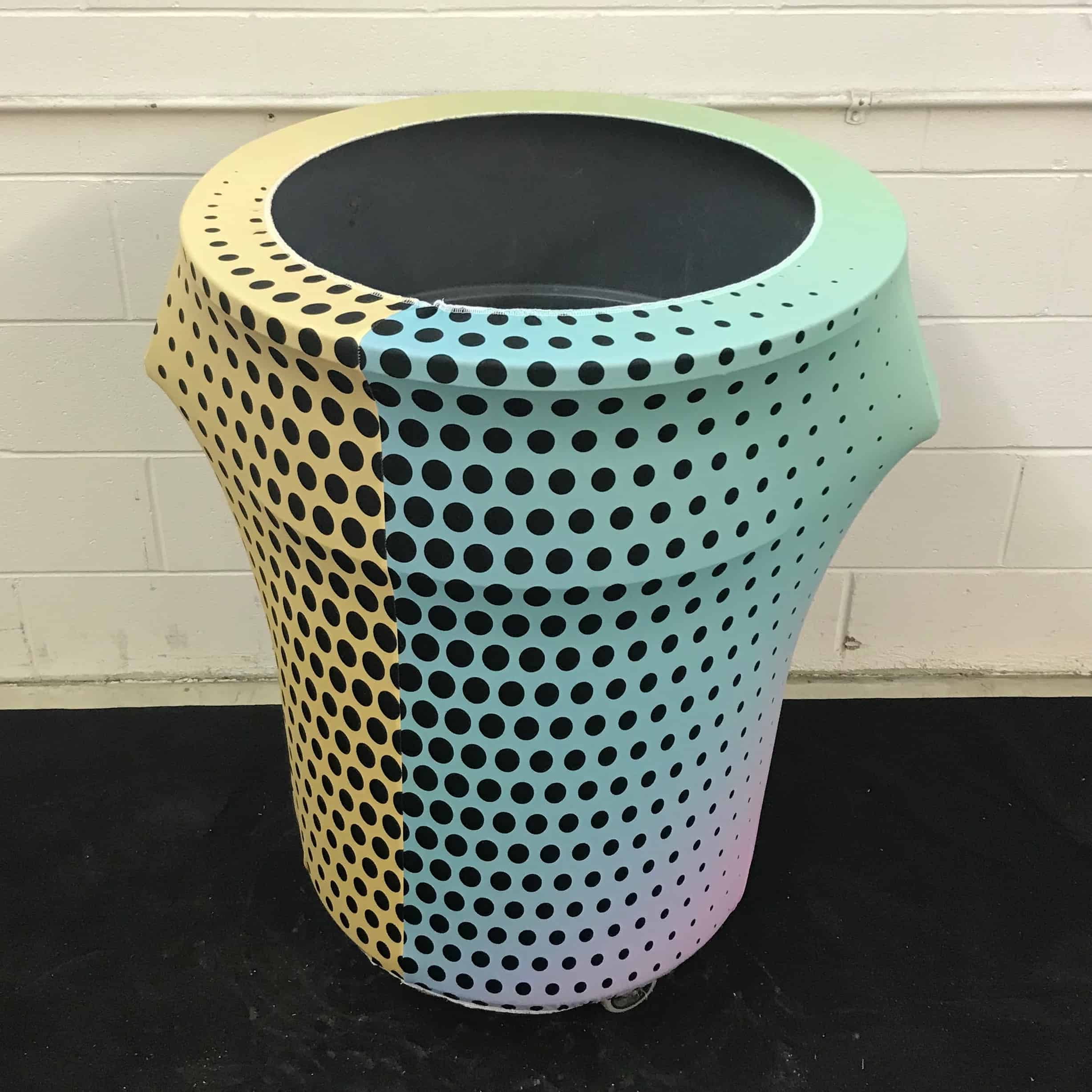 Custom Printed Trash Can Cover - 55 Gallon Garbage Can Cover - StretchyScreens