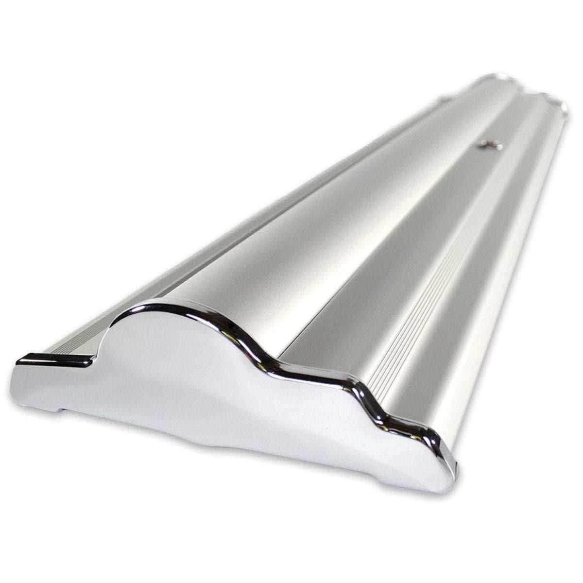 24" SilverStep Retractable Banner Stand (Black and Silver) - WS Display