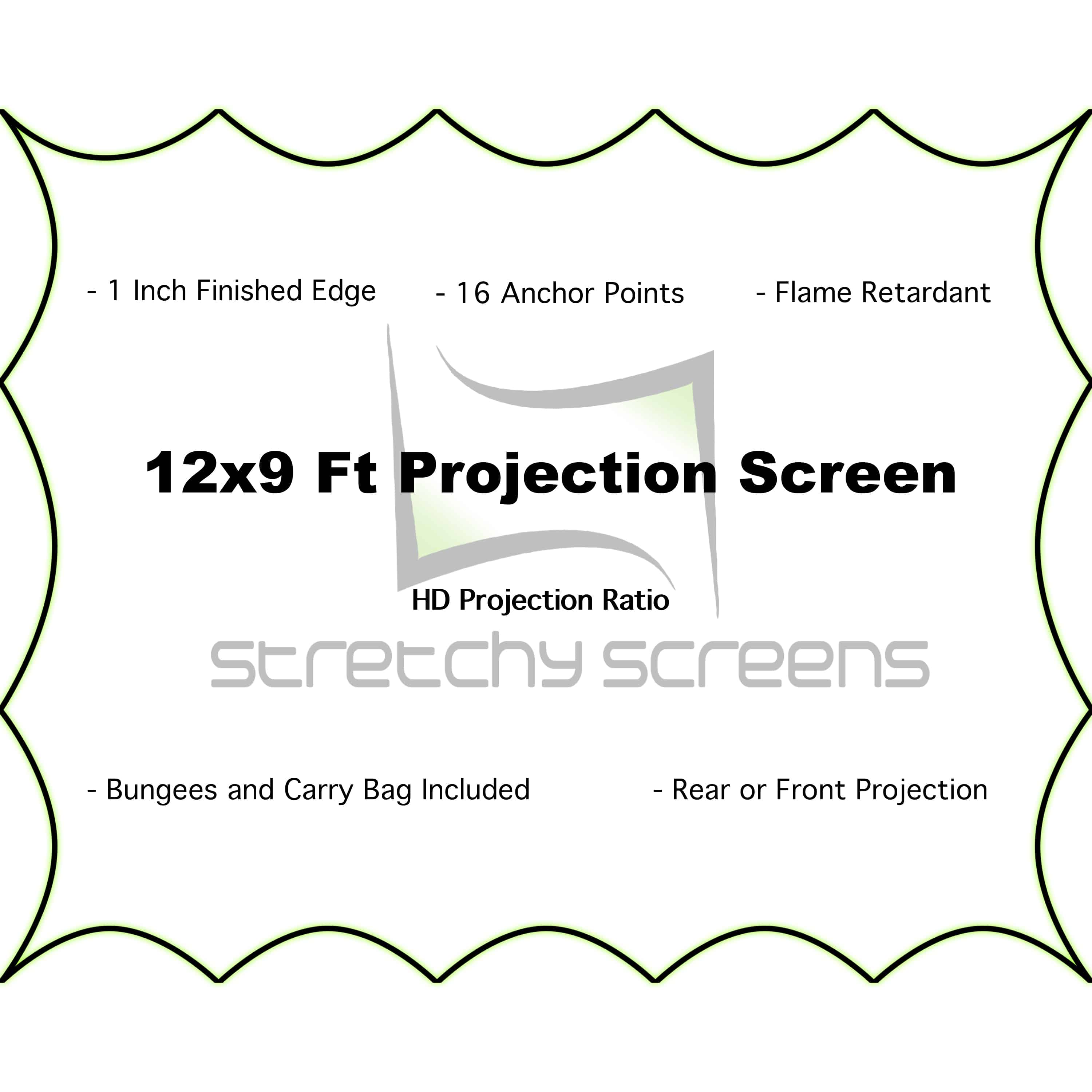 12x9 Ft stretchy screens- stretch projector screen
