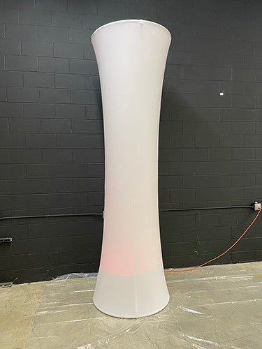 EZ Pillar 10 ft Column - White Stretch Fabric - StretchyScreens